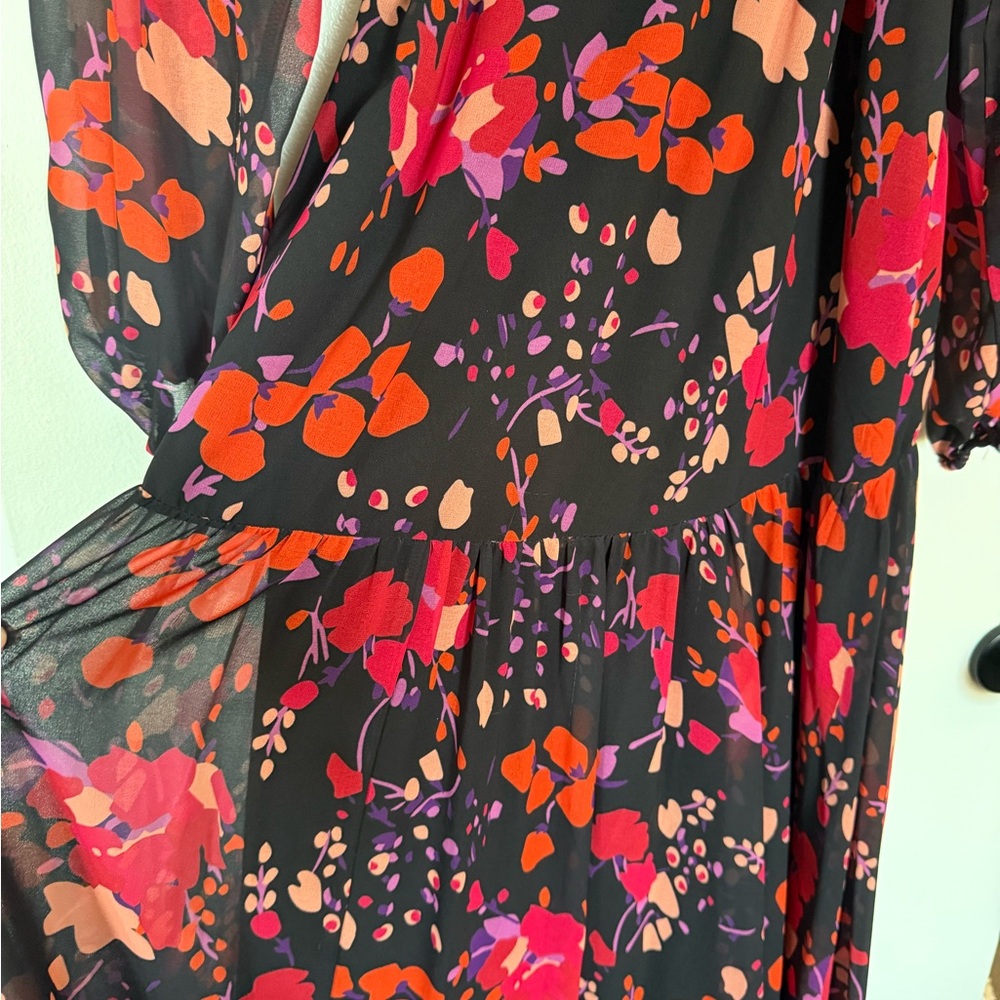 SLATE AND WILLOW FLORAL MIDI WRAP DRESS- EUC- XXL - Picture 14 of 16